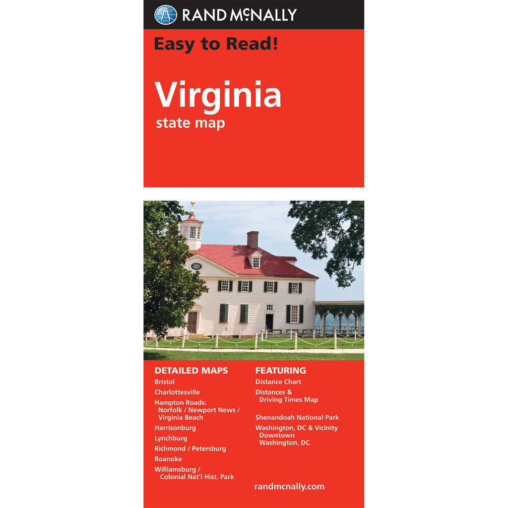 Virginia State Map - Straßenkarte Rand McNally