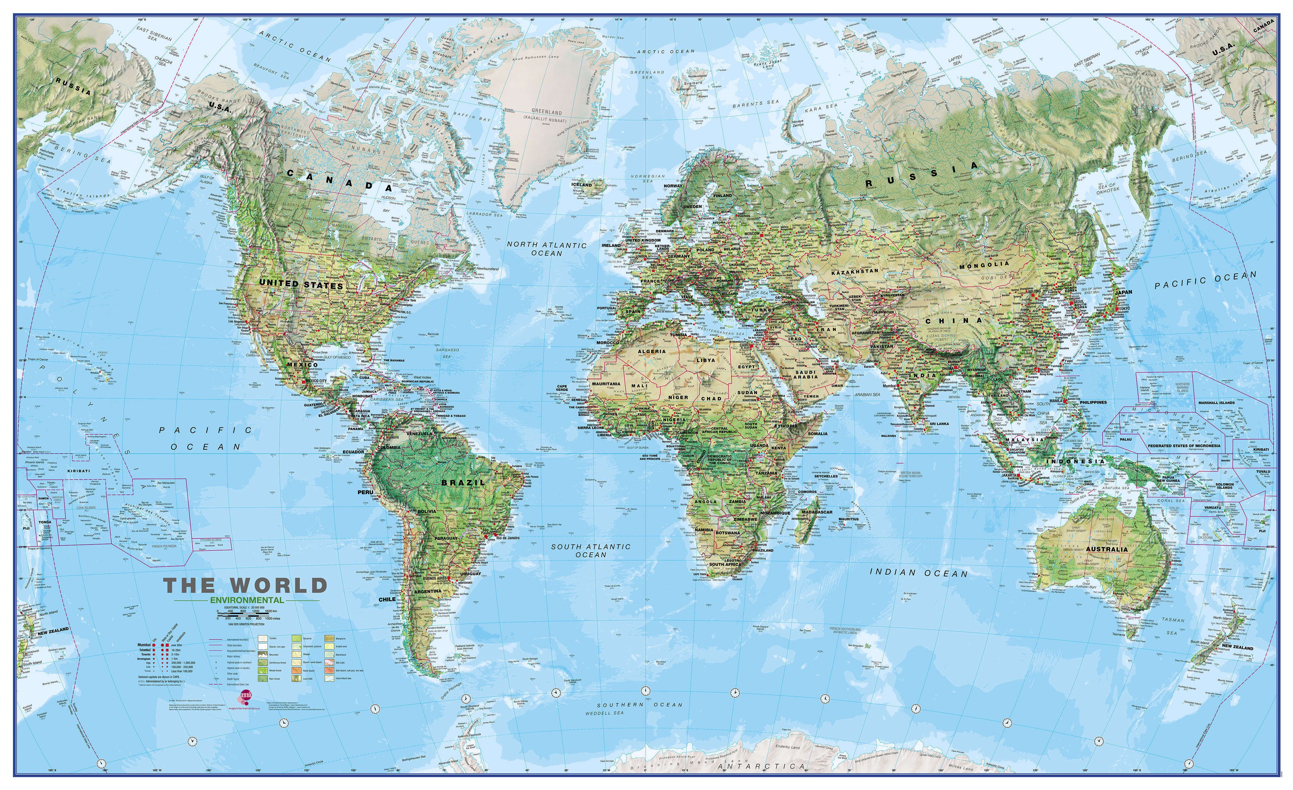 W33CL Worldmap Physical