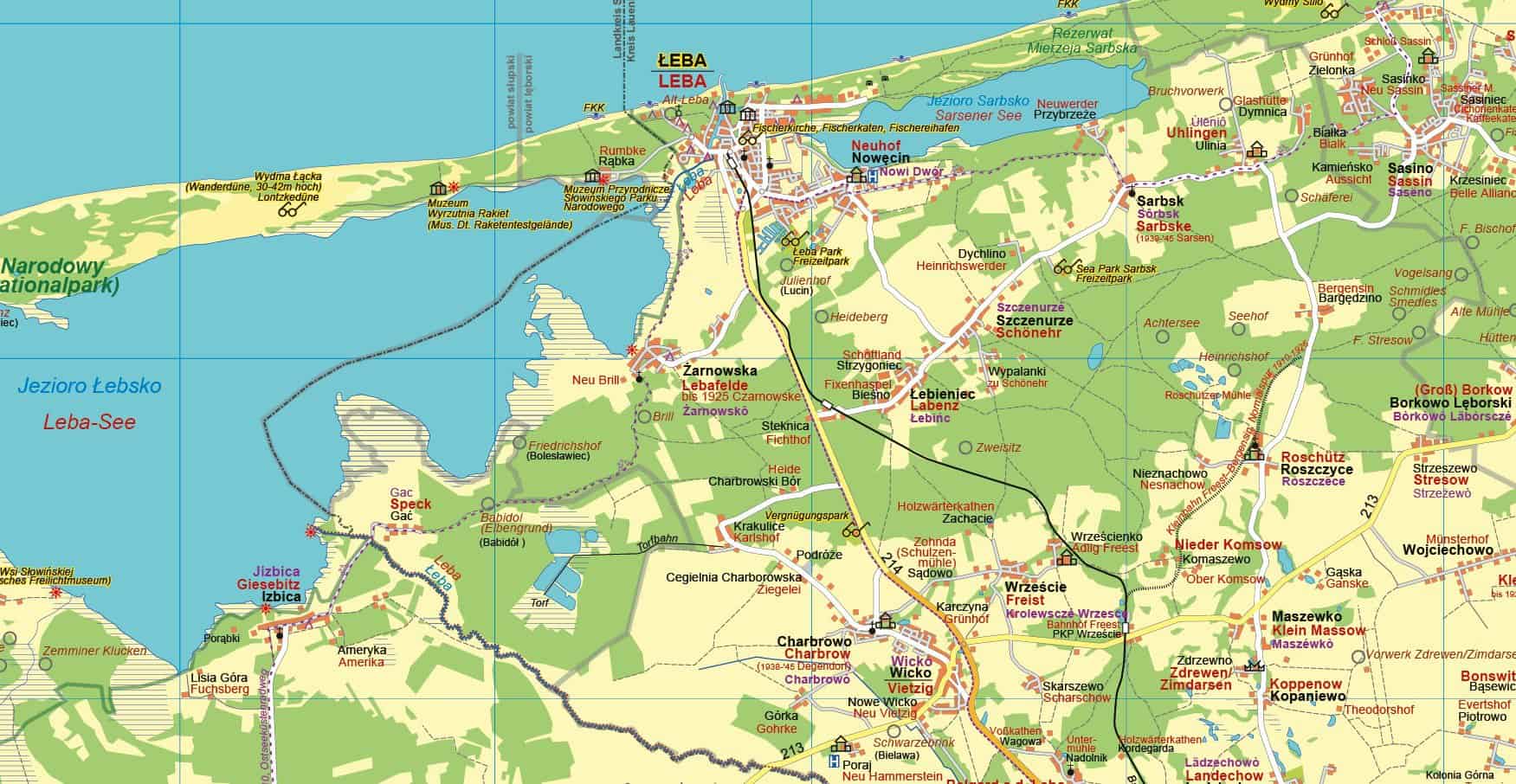 Westpreußens Ostseeküste und Hinterpommerns Osten 1:100.000