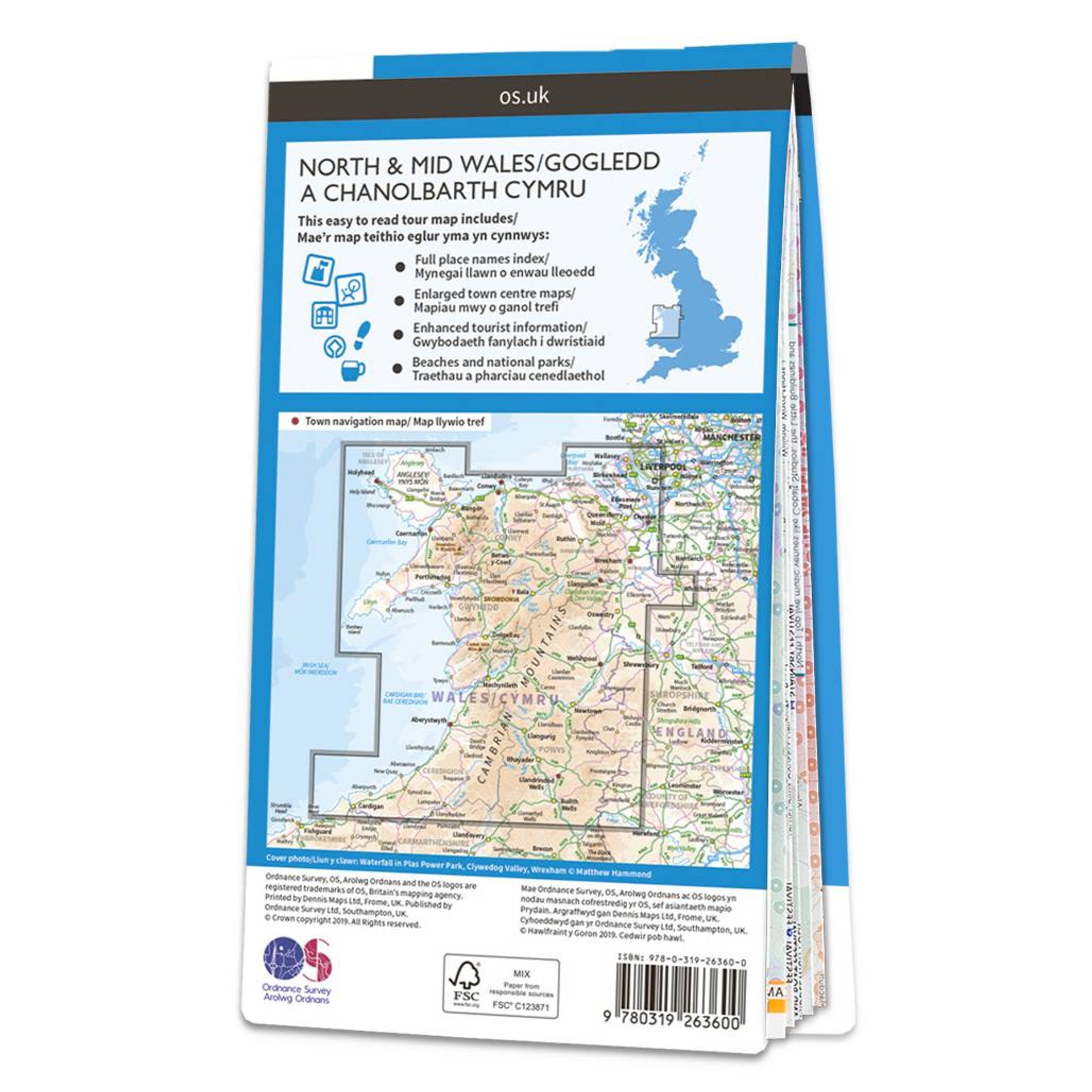 Nord & Mitte Wales 1:175.000 - Touristische Straßenkarte