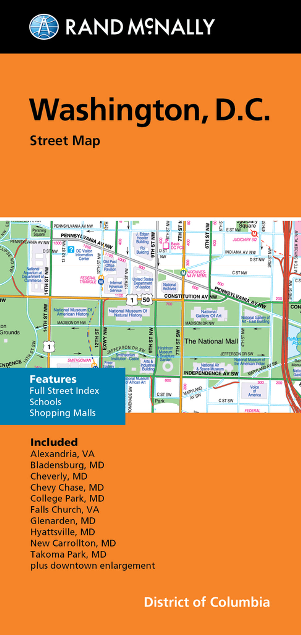 Washington D.C. - Stadtplan Rand McNally