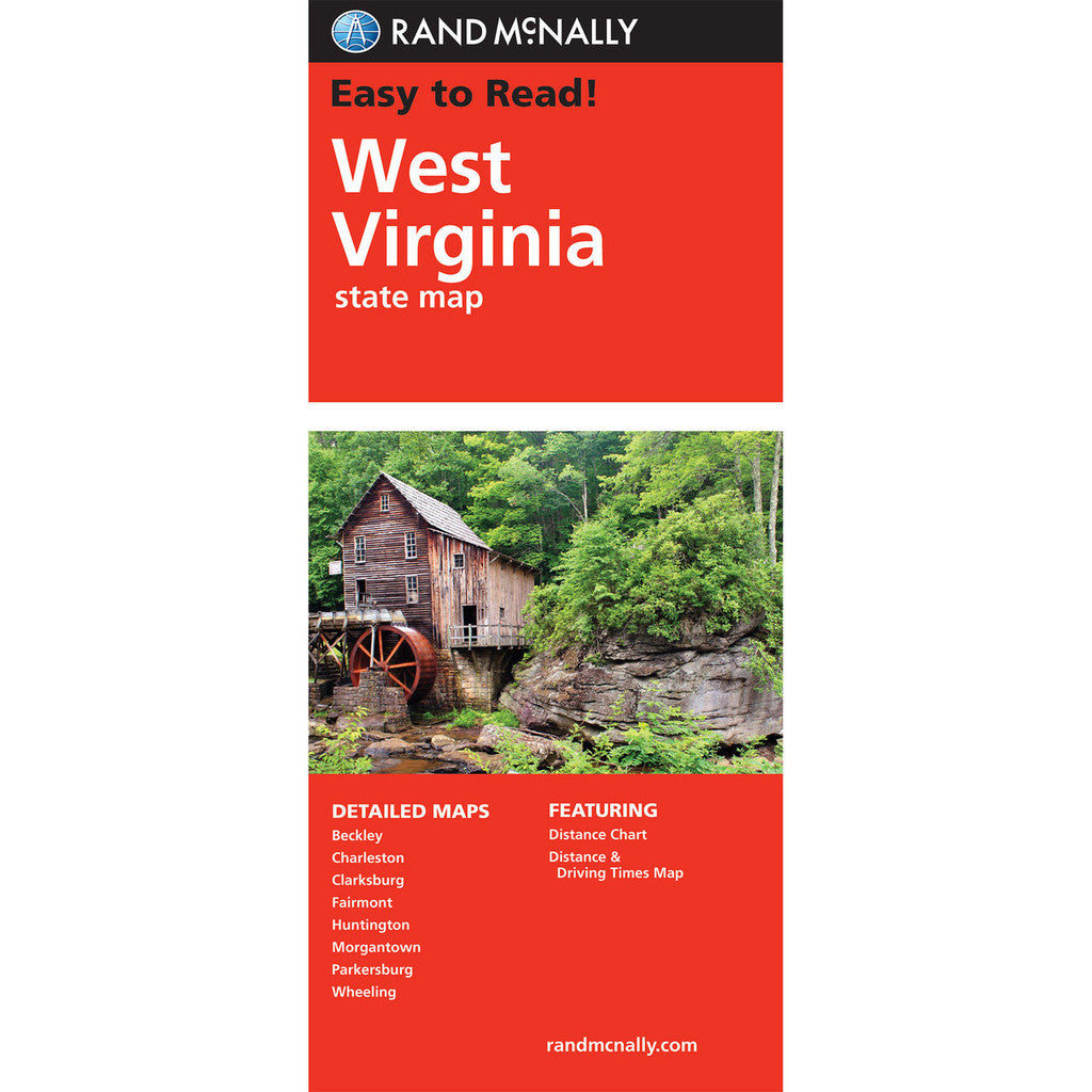 West Virginia State Map - Straßenkarte Rand McNally