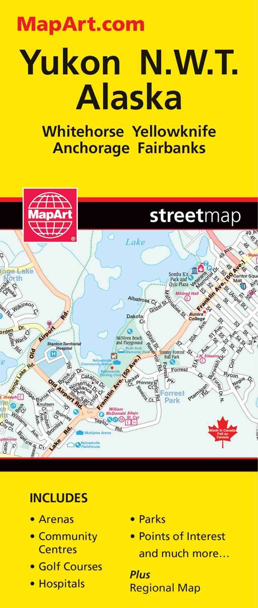 Yukon - Northwest Territories - Alaska MapArt