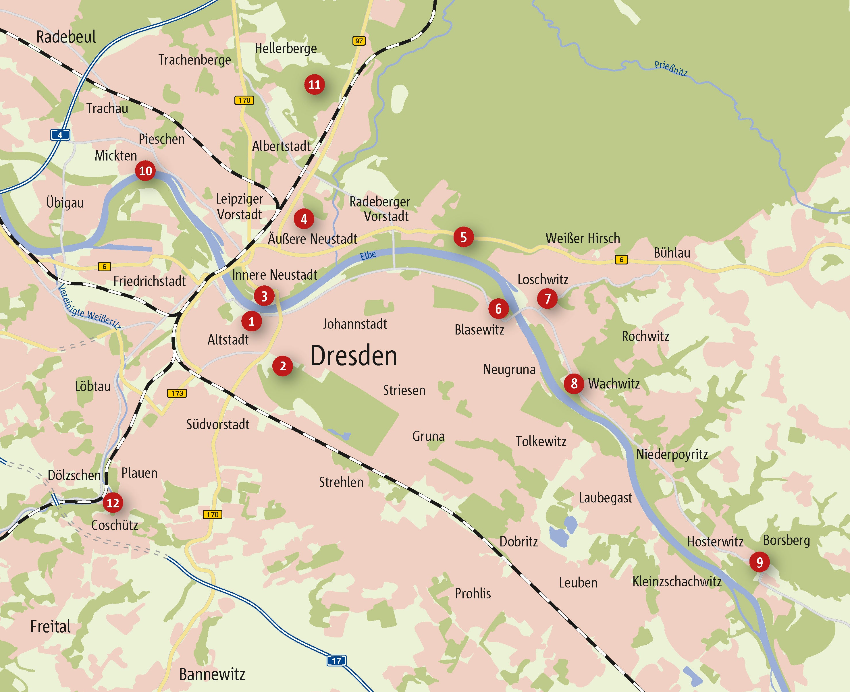 Zu Fuß durch Dresden