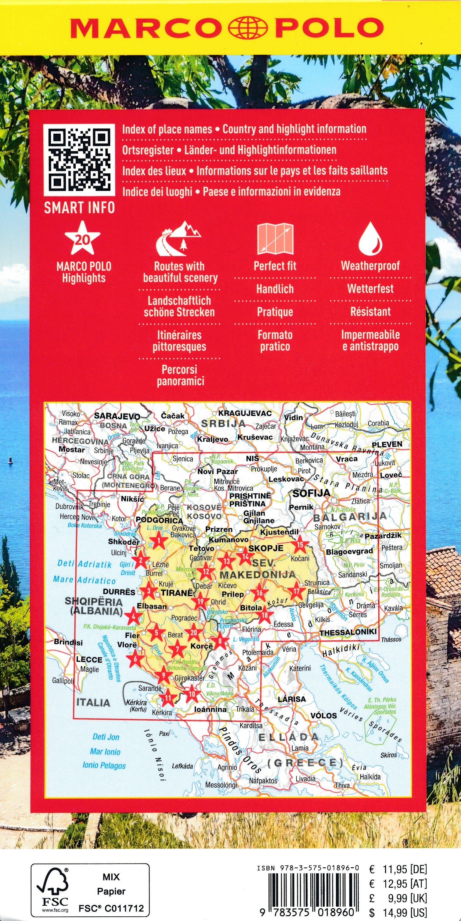 Albanien & Nordmazedonien - MARCO POLO Länderkarte