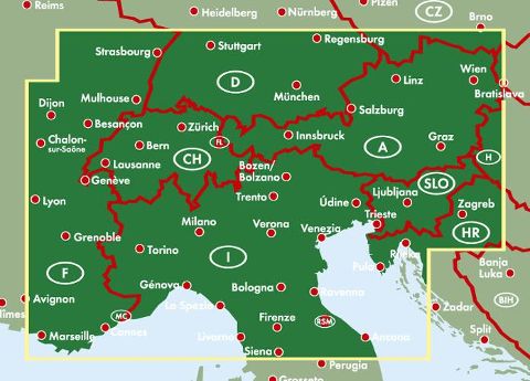 Alpenländer 1 : 800.000 - Freytag & Berndt