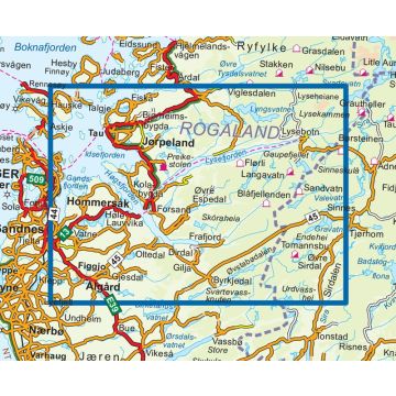 3003 Lysefjorden - Jørpeland Topographische Wanderkarte Topo 3000