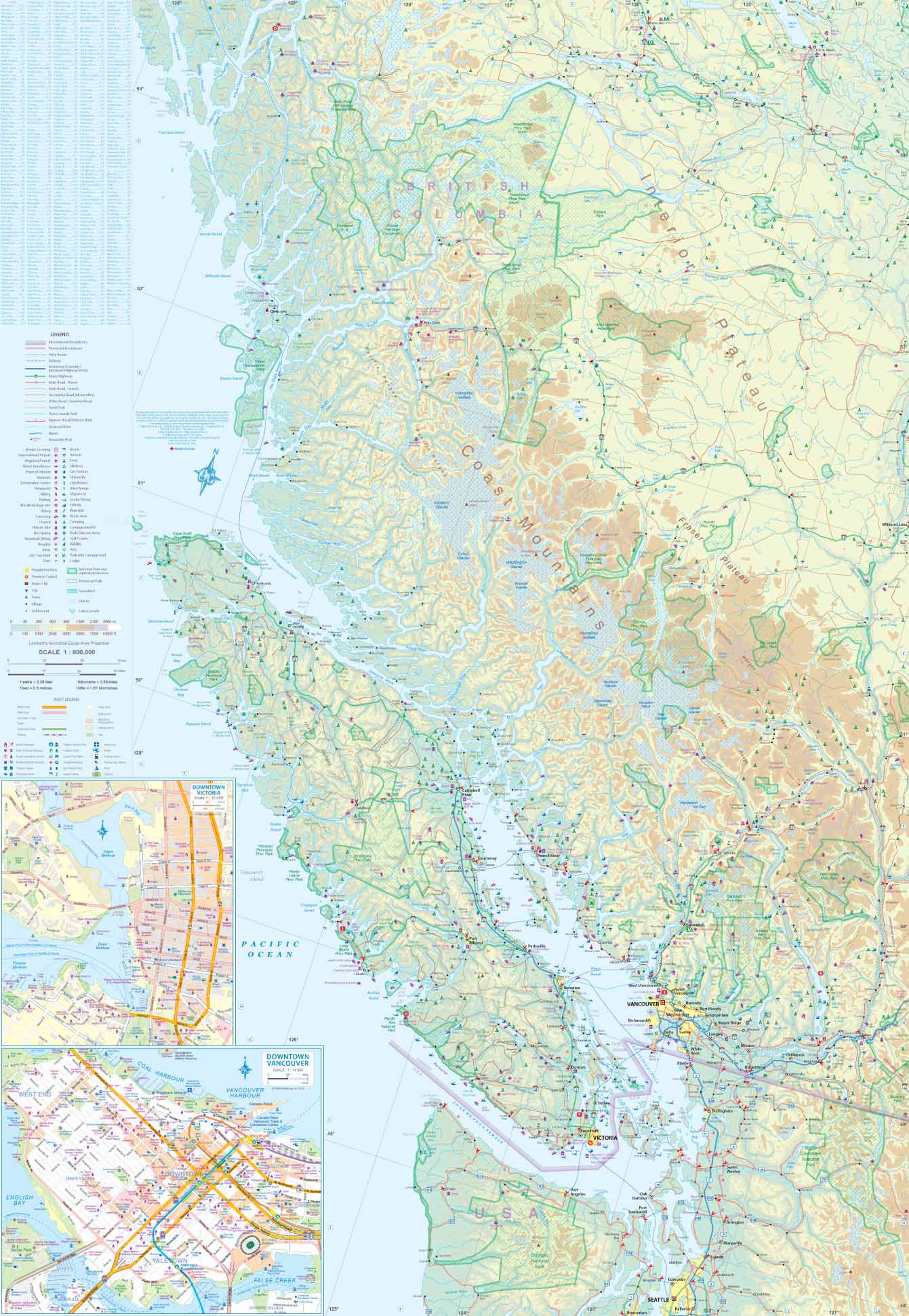 British Columbia South 1:800.000 - ITM