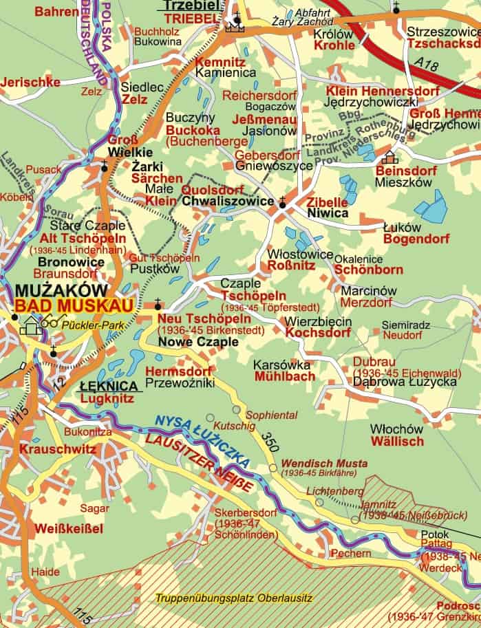 Niederschlesiens Norden 1:200.000