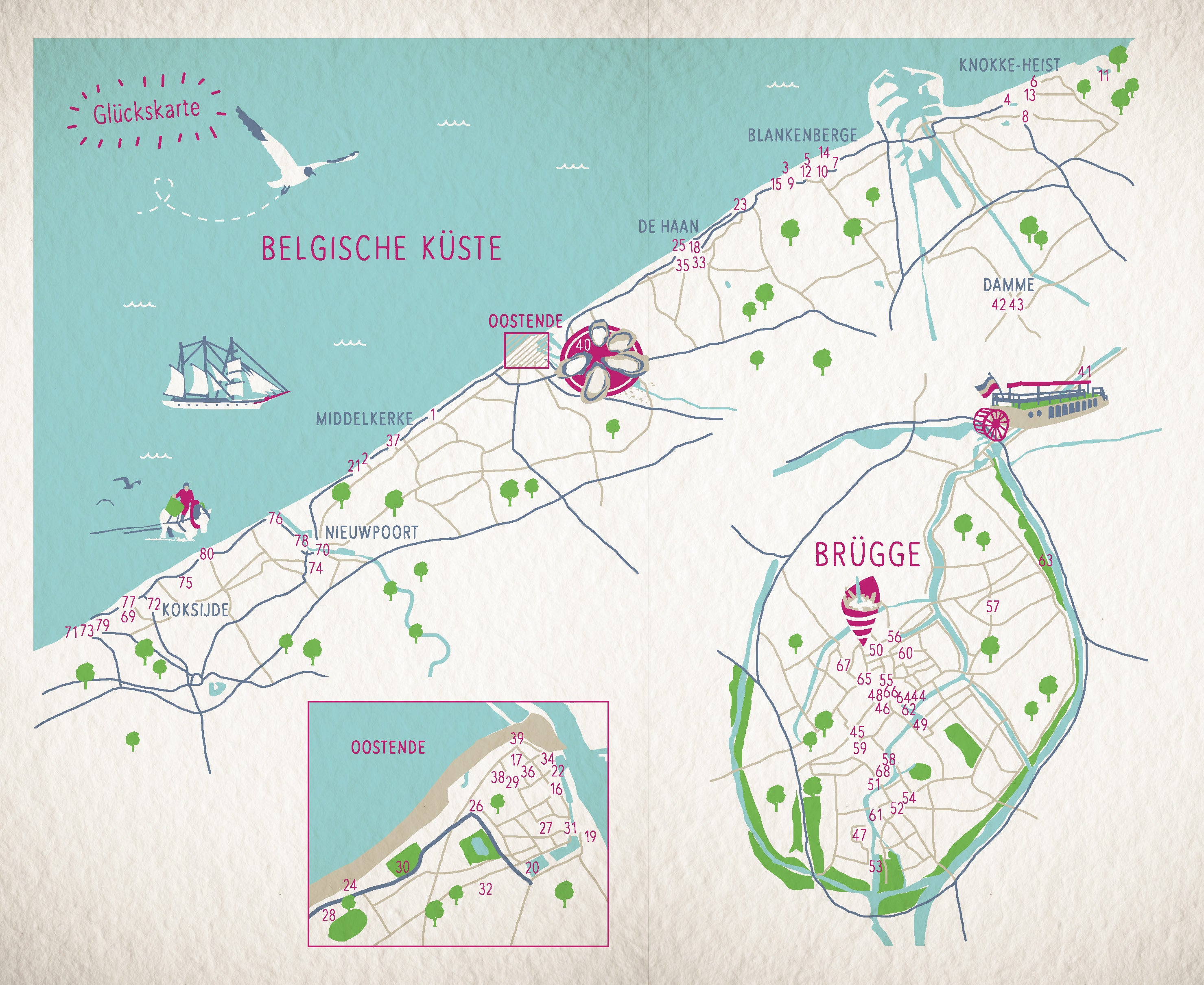 Glücksorte an der belgischen Küste mit Brügge