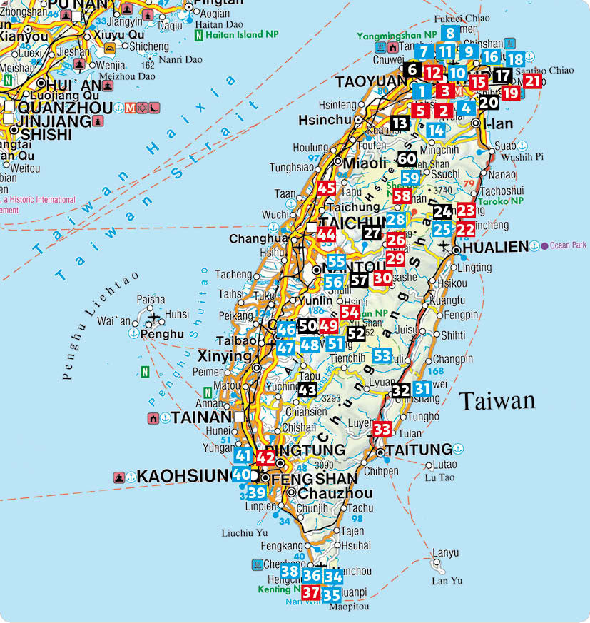Taiwan 60 Touren – die schönsten Küstenpfade, Dschungeltrails und Bergtouren der Insel
