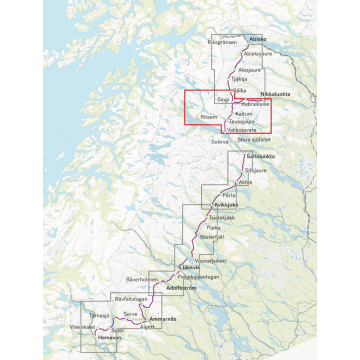 Kungsleden: Nikkaluokta, Ritsem & Vakkotavare 1:50.000