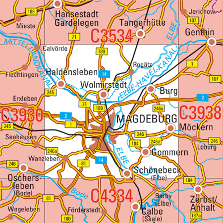 Sachsen-Anhalt 1:100.000 Topographische Karten