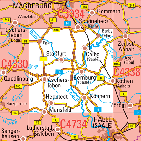 Sachsen-Anhalt 1:100.000 Topographische Karten