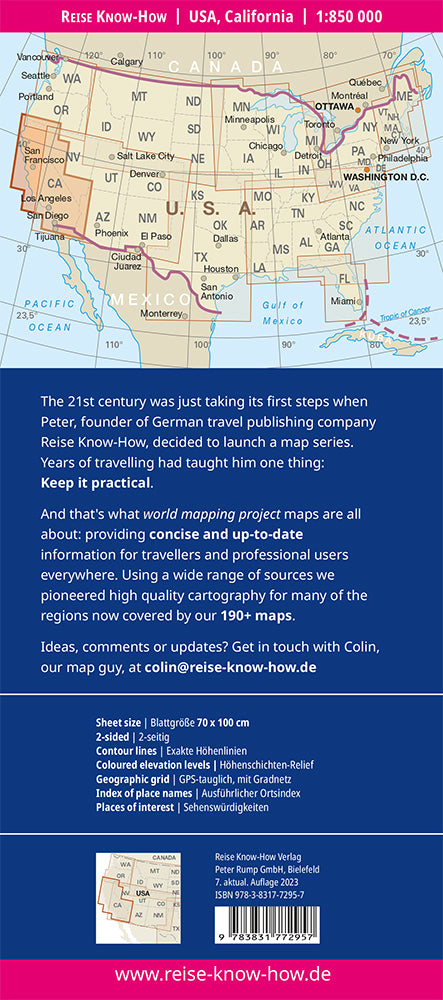 USA 6, Kalifornien 1:850.000 - Reise Know How