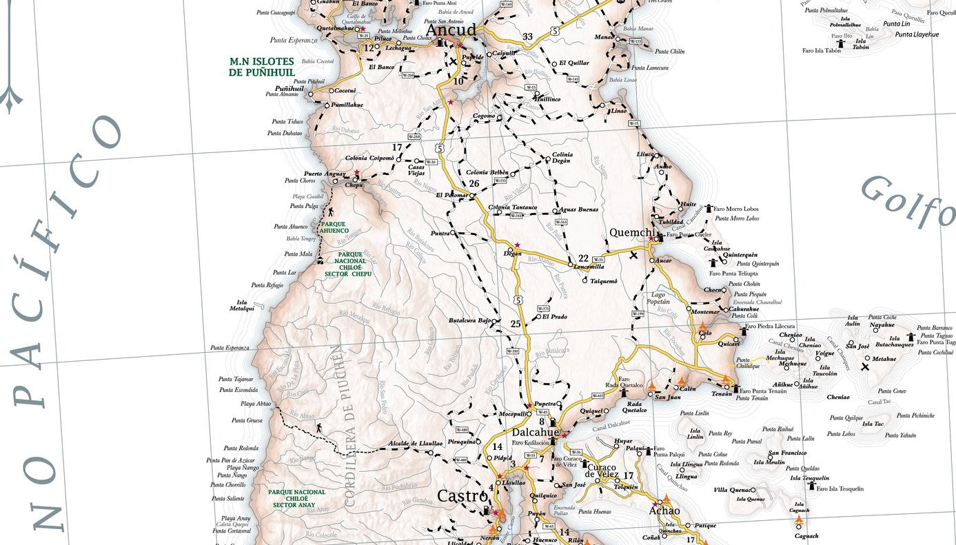 Mapa de Chiloé 1:400.000