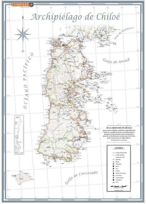 Mapa de Chiloé 1:400.000