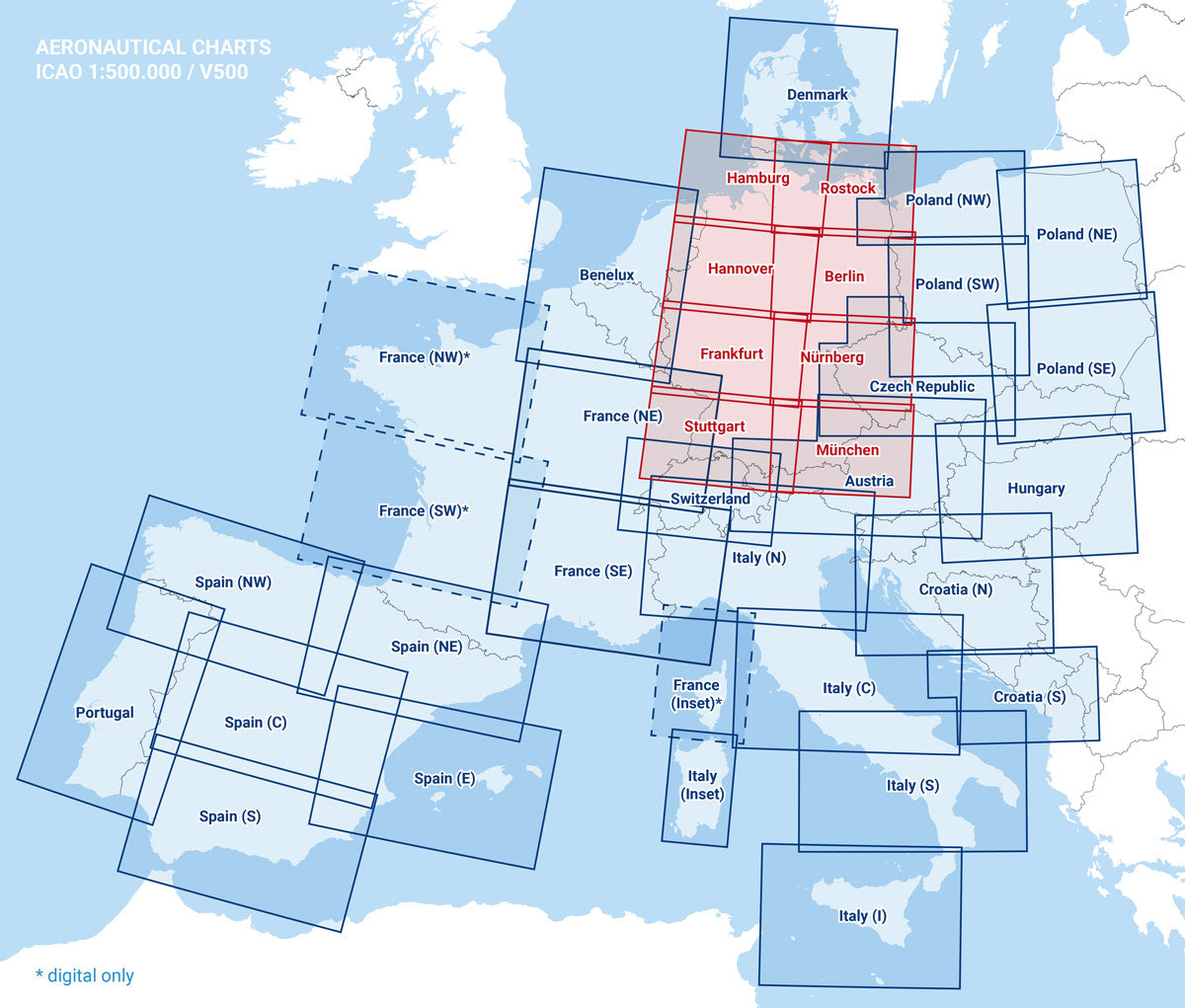 V500 Denmark (2026) - Luftfahrtkarte Dänemark