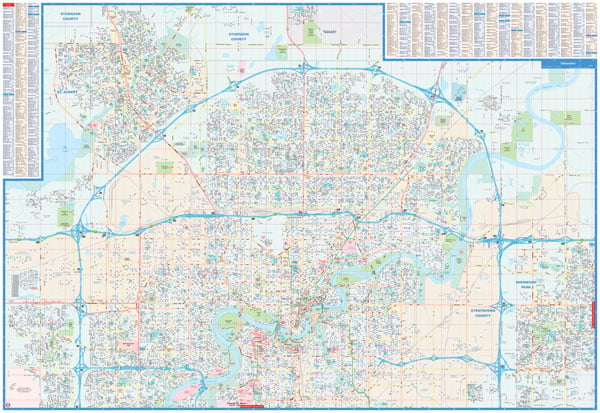 Edmonton - Leduc - St. Albert Stadtplan MapArt