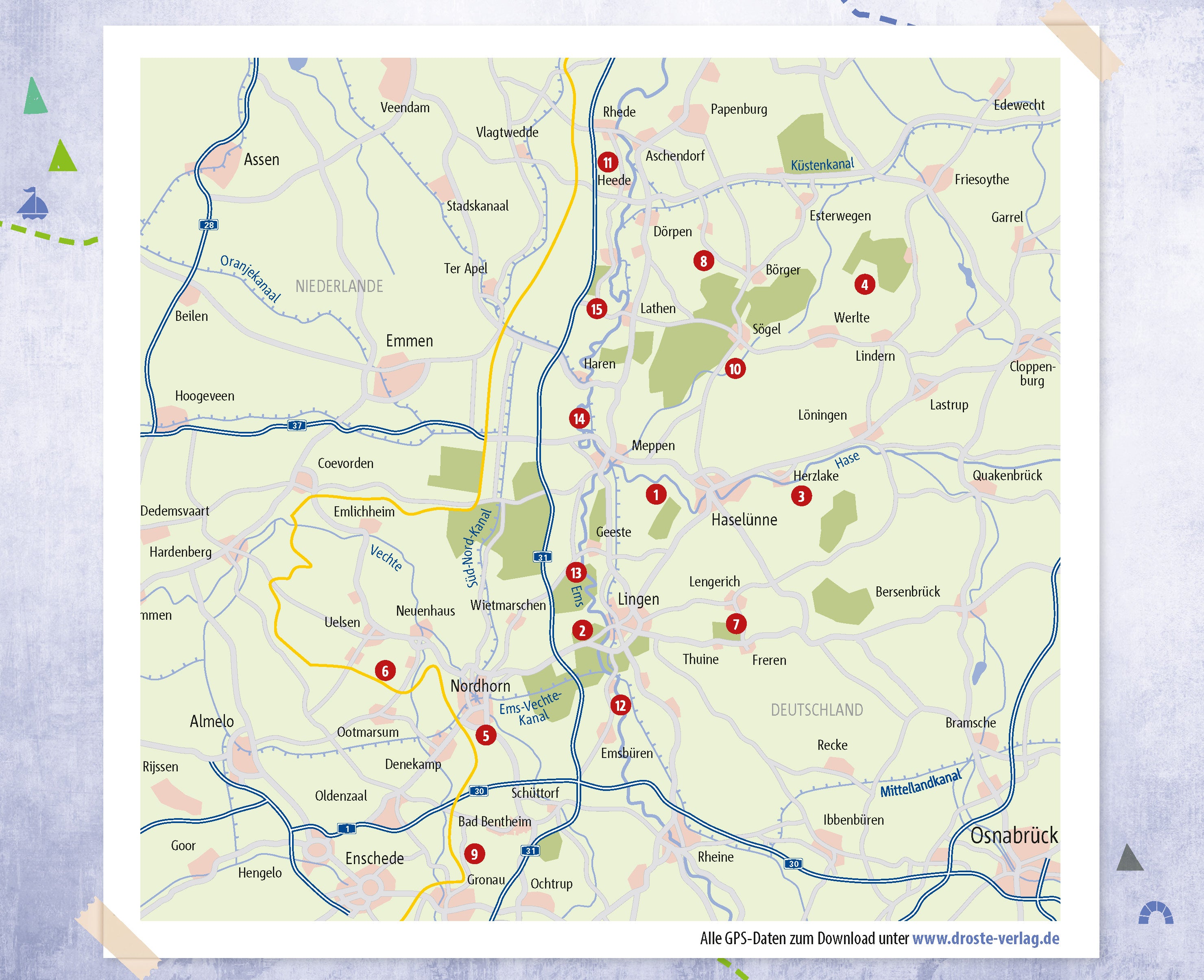 Emsland - Mit Grafschaft Bentheim. Radeln für die Seele Wohlfühltouren