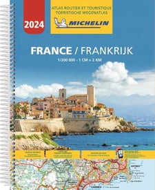 Frankreich 1:200.000 (Spiralo) Touristischer Straßenatlas A4 Michelin Frankreich 2024
