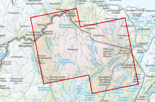 Kaldoaivin erämaa 1:60.000