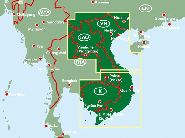 Vietnam, Laos und Kambodscha 1:900.000