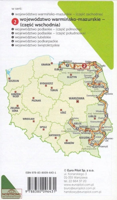 2 GreenVelo: Woiwodschaft Ermland-Masuren (Ostteil) - 1:100.000 Radkarte