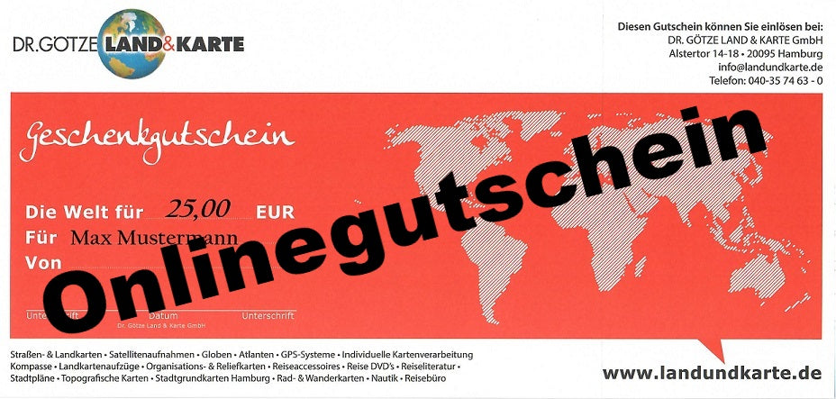 Gutschein für unseren Onlineshop