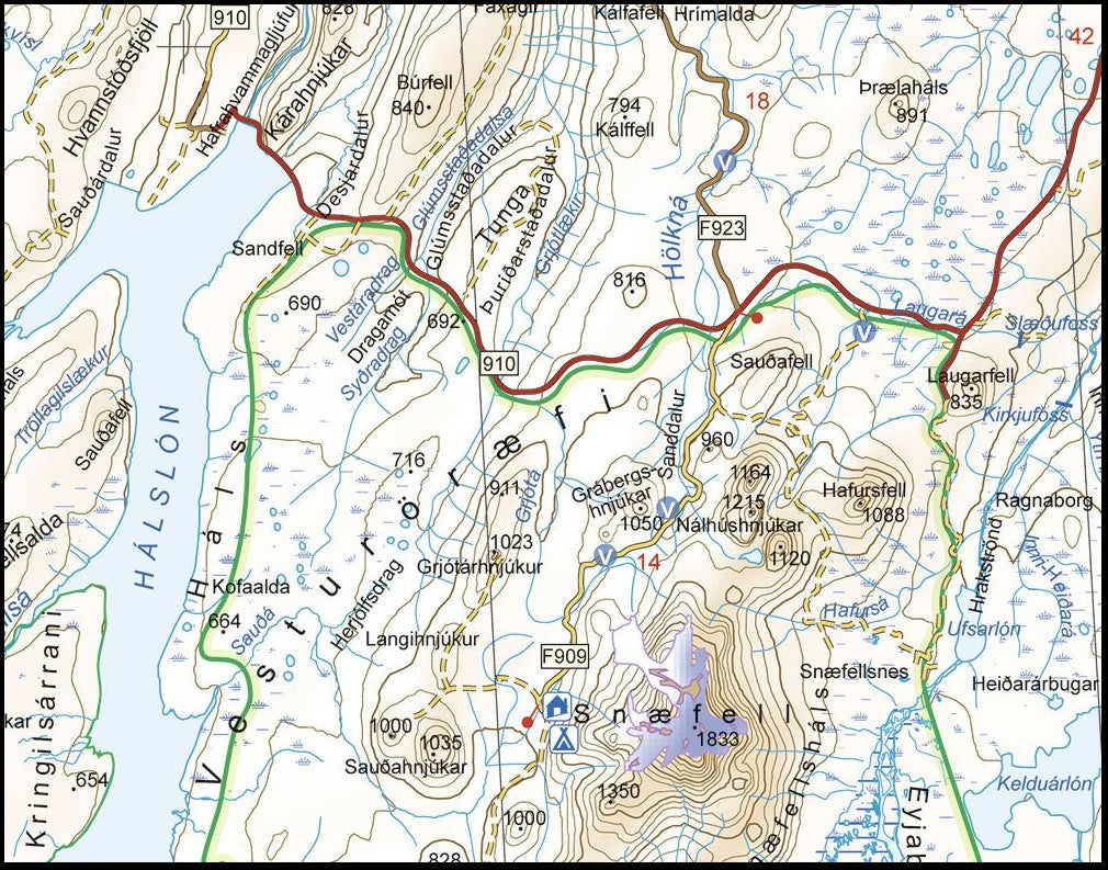 Hálendið - Hochland 1:250.000 - Island 05 Ferdakort 2025