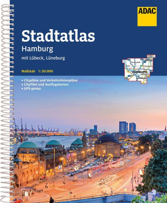 ADAC Stadtatlas Hamburg 1:20.000 Spiralbindung