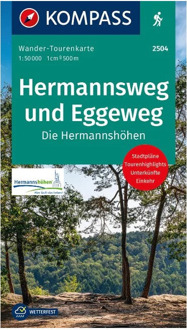 Hermannsweg und Eggeweg, Die Hermannshöhen 1:50.000