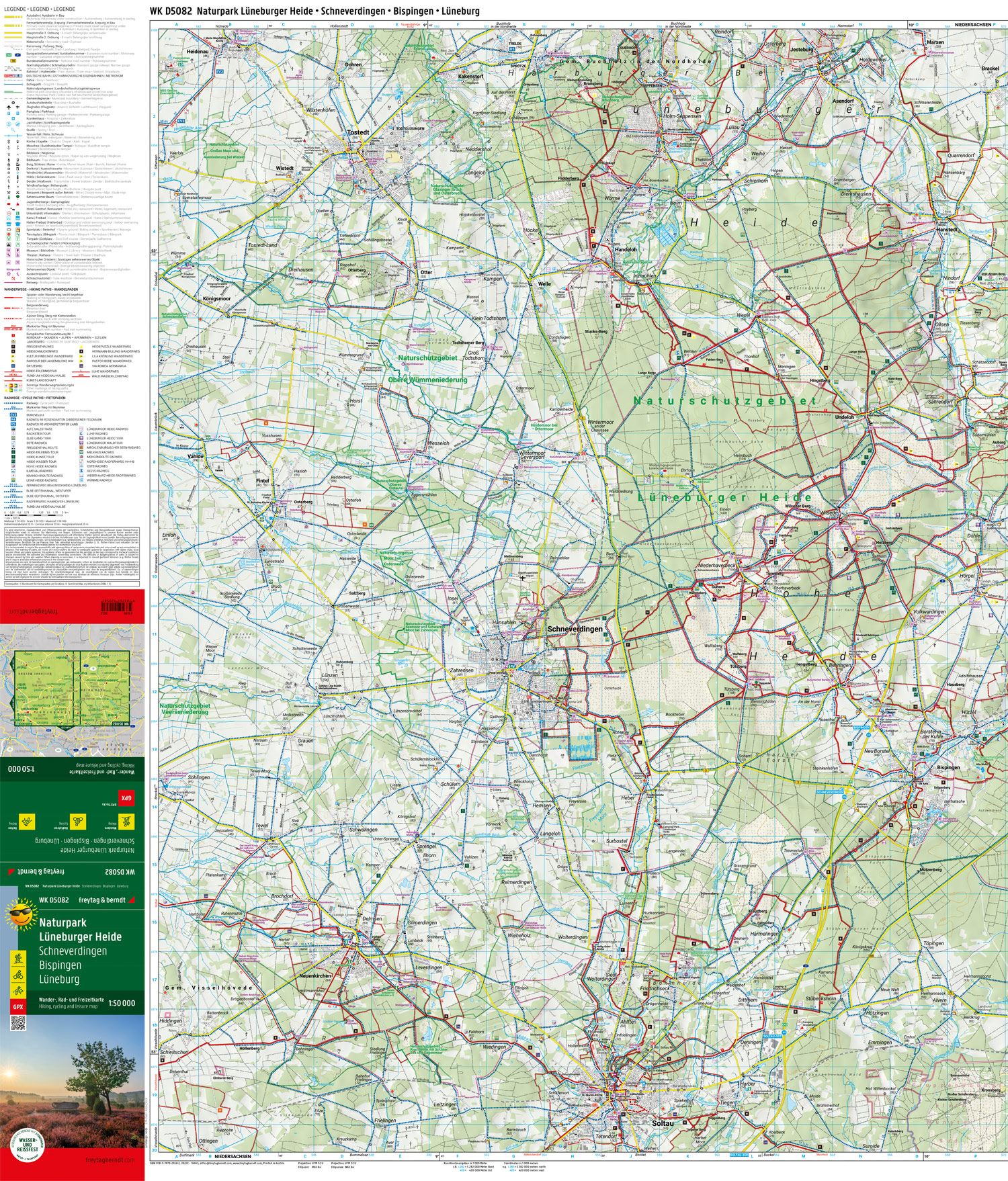 Naturpark Lüneburger Heide - Wanderkarte 1:50.000 - Freytag & Berndt