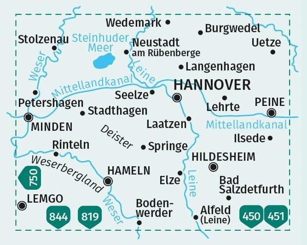 848 Hannover und Umgebung - Kompass Wanderkartenset