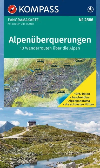 Fernwegekarte Alpenüberquerungen 1:2 Mio.