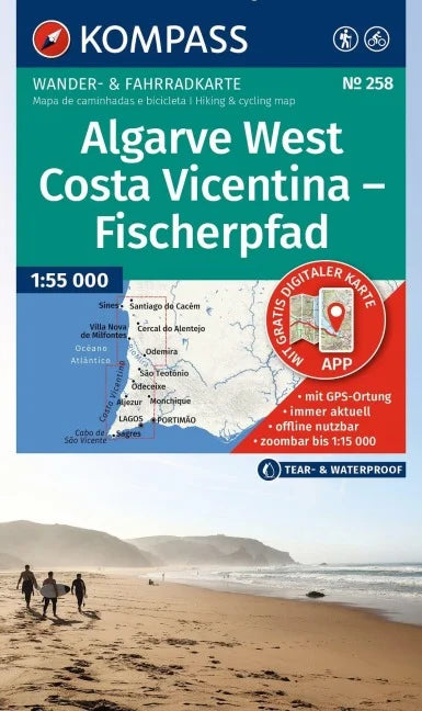258 Algarve West, Costa Vicentina - Fischerpfad 1:55.000