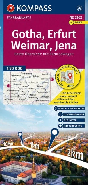 3362 Gotha, Erfurt, Weimar, Jena 1:70.000