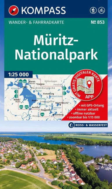 853 Müritz-Nationalpark 1:25.000 - Kompass Karten