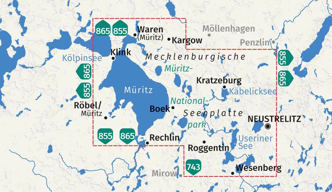 853 Müritz-Nationalpark 1:25.000 - Kompass Karten