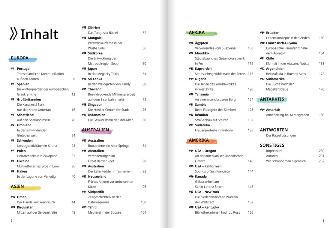 Landkarten-Rätselreise um die Welt