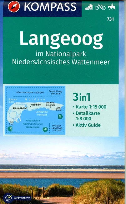 731 Langeoog 1:15.000 - Kompass Wanderkarte