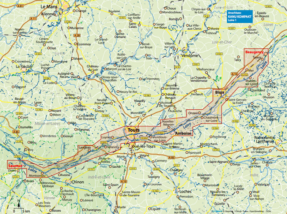 Loire 2-Schlössertour Beaugency nach Saumur - Kanu Kompakt