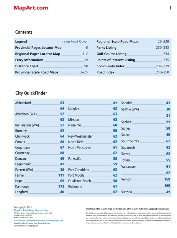 British Columbia Atlas - MapArt