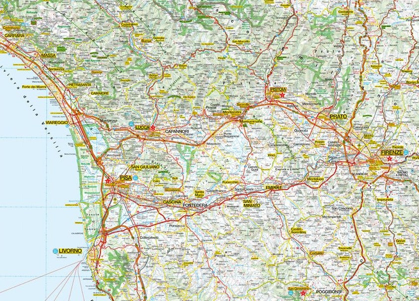 Toskana 1:225.000 -Marco Polo Straßenkarte Italien 07