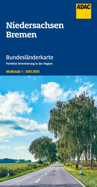 Niedersachsen / Bremen 1:300.000 - ADAC Bundesländerkarte