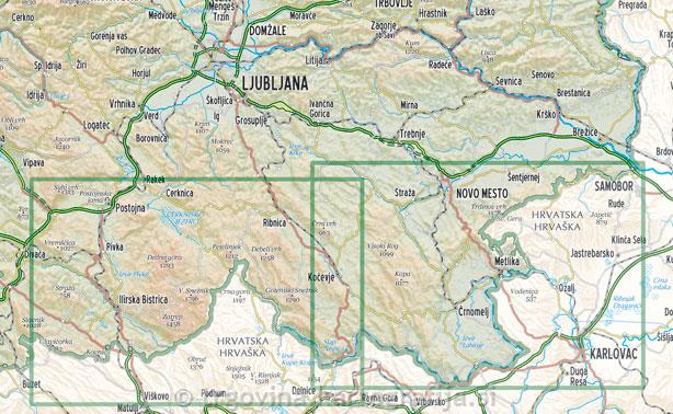Notranjski Kras 1:75.000