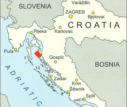 Otok Rab Kroatien Wanderkarte - 1:25.000