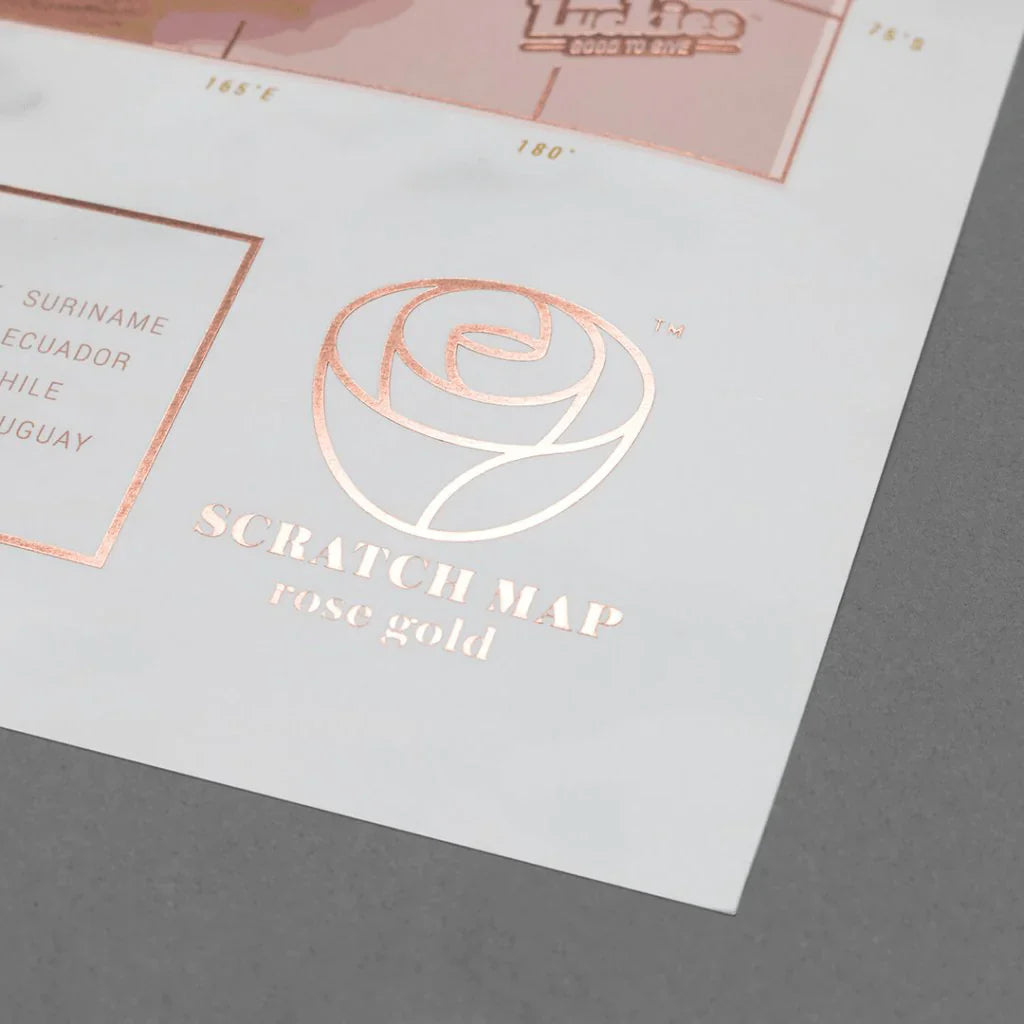 Luckies Scratch Map Rose Gold Mini
