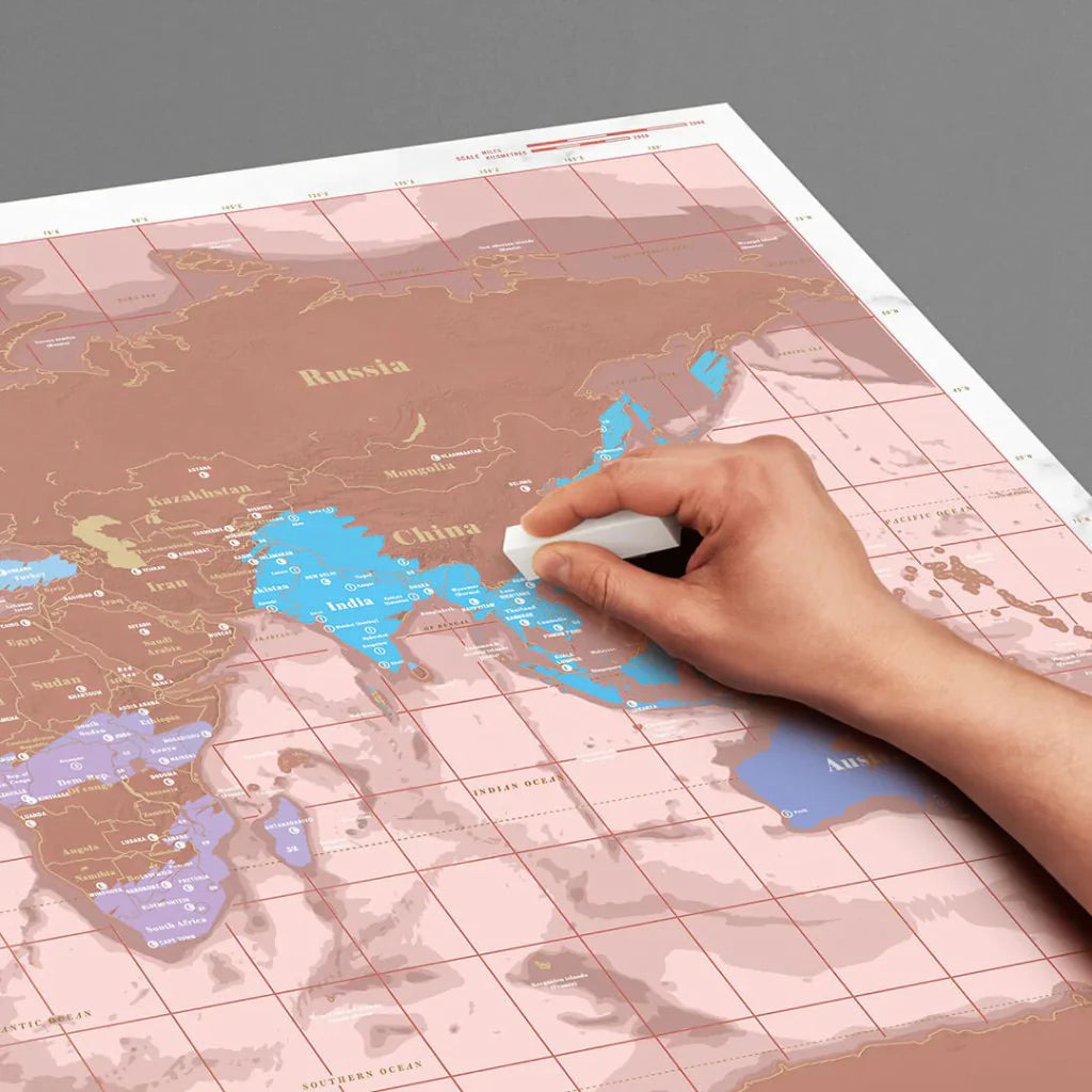 Luckies Scratch Map Rose Gold