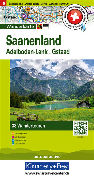 Saanenland, Adelboden-Lenk 1:50.000 - Touren-Wanderkarte